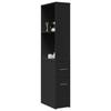 VidaXL Narrow Bathroom Cabinet with Castors Black, Tall Bathroom Cabinet, Bathroom Storage 855296