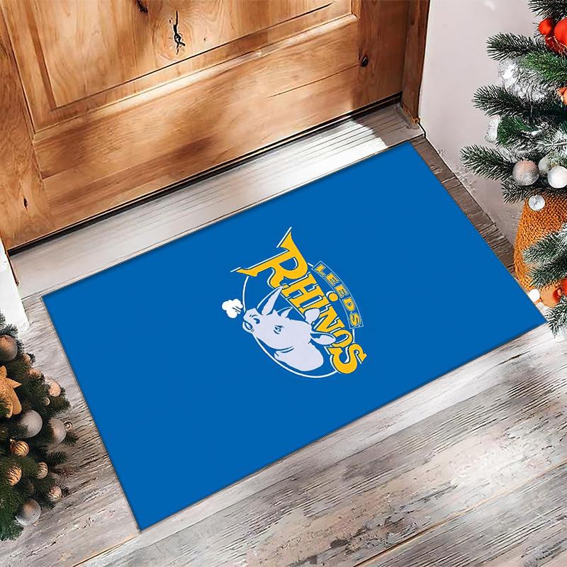 Leeds Rhinos Crystal Velvet Carpet Soft Anti?Slip Floor Mat Comfortable Home Living Room Bedroom Decor Rug