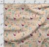 Soimoi Llama Alpaca Print,  Cotton Cambric, Quilting Fabric Sold by The Yard 42 Inch Wide, Medium Weight Cotton Fabric,