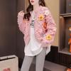 Autumn and Winter Flower Heavy Industry 3D Embroidery Sweet Knitted Sweater Women Cardigan Loose Short Top Sweater Female Coat