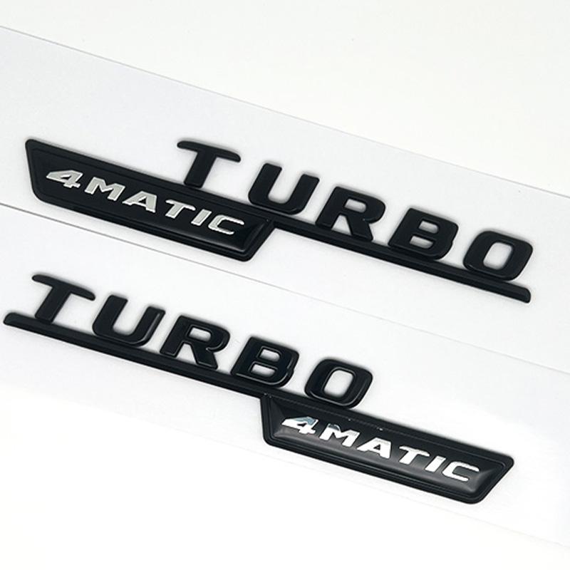 2 шт. Автомобильные буквы Накладка на крыло Значок Турбо 4matic Plus Эмблема Наклейка Для Mercedes AMG A45 CLA45 C117 GLA45 GLE53 X247 Аксессуары