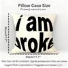 Fisheye In English Cushion Cover Household Decoration Linen Sofa Cushion Cover: Skin-Friendly & Breathable with Invisible Zipper