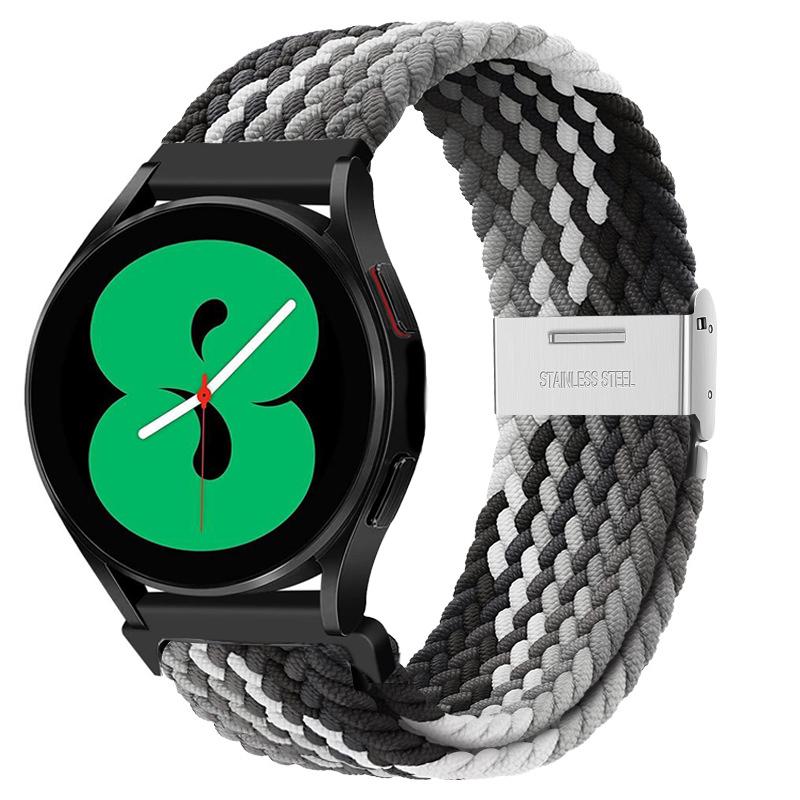 Ремешок 20/22 мм для Samsung Galaxy Watch 6/7/5/pro/4/Classic/46 мм/active 2 Gear s3 плетеный Эластичный браслет Huawei GT/2/3 Pro ремешок