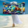 1PC Custom Name Dragon Artwork Beach Towel Highly Absorbent And Sand-Resistant Towel for Swimming, Pool, Yoga, And Travel Lightweight