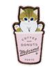 Mofusand Mofusand COFFEE AND DONUTS Pink Takeaway Cup Patch Sticker