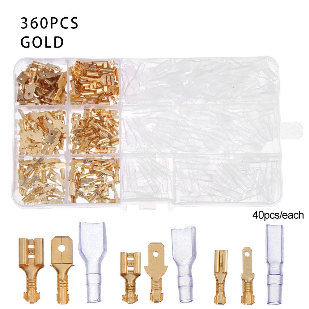 Kit Insulated Sheath Male Female Terminals Connector Insert Spade Plug Spring Wire Connectors