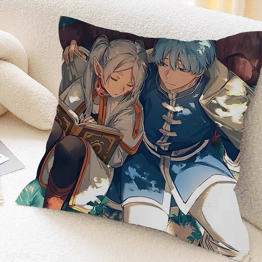 Hot Japan Anime Frieren Decorative Room Aesthetics Pillow Case Home Decor Bedroom Sofa Bed Couch Pillow Cover x