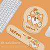 Corgi Puppy Mouse Pad with Wrist Rest for Office and Gaming - Cute Keyboard Hand Support for Small Desks