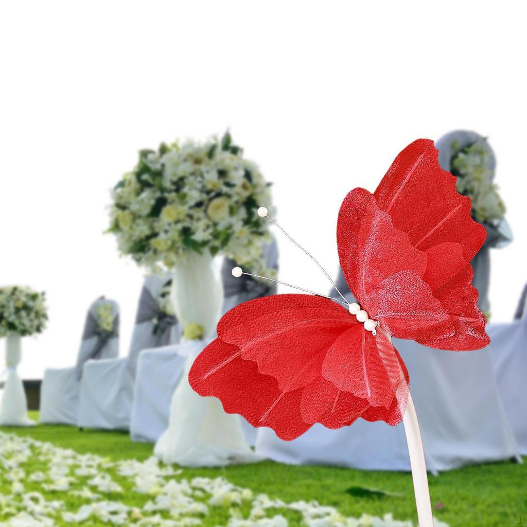 Искусственное украшение-бабочка Свадебный декор Реквизит для фото Украшение для бракосочетания для улицы и помещения