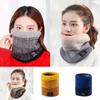 Unisex Double-Layer Thick Knit Scarf for Cold-Weather Cycling