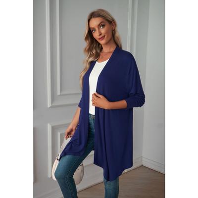 Женские модные повседневные однотонные куртки и пальто с длинными рукавами с принтом на осень и зиму