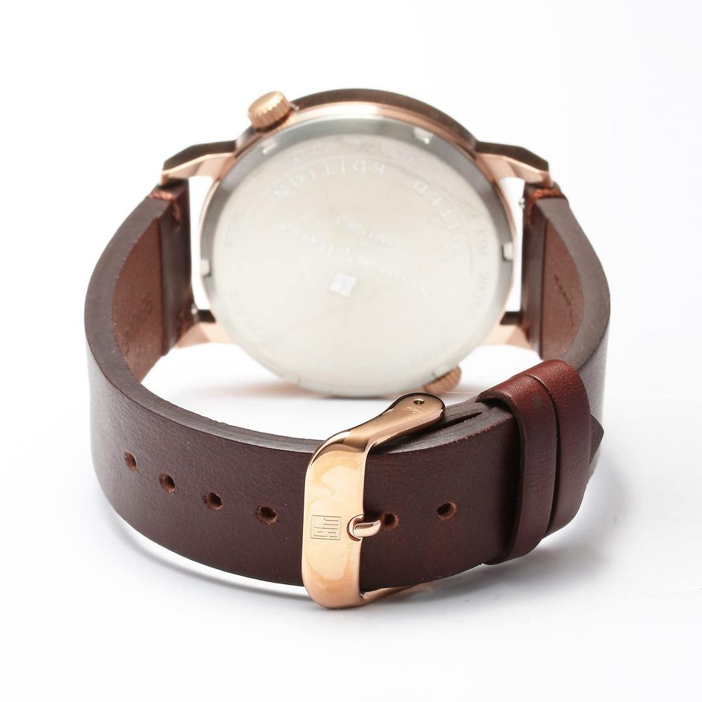 Salvatore Marra and Stainless Dual Leather PGWH Men's Women's Watch, Steel, White, Analog, Quartz, Time, Business, Casual, Strap,