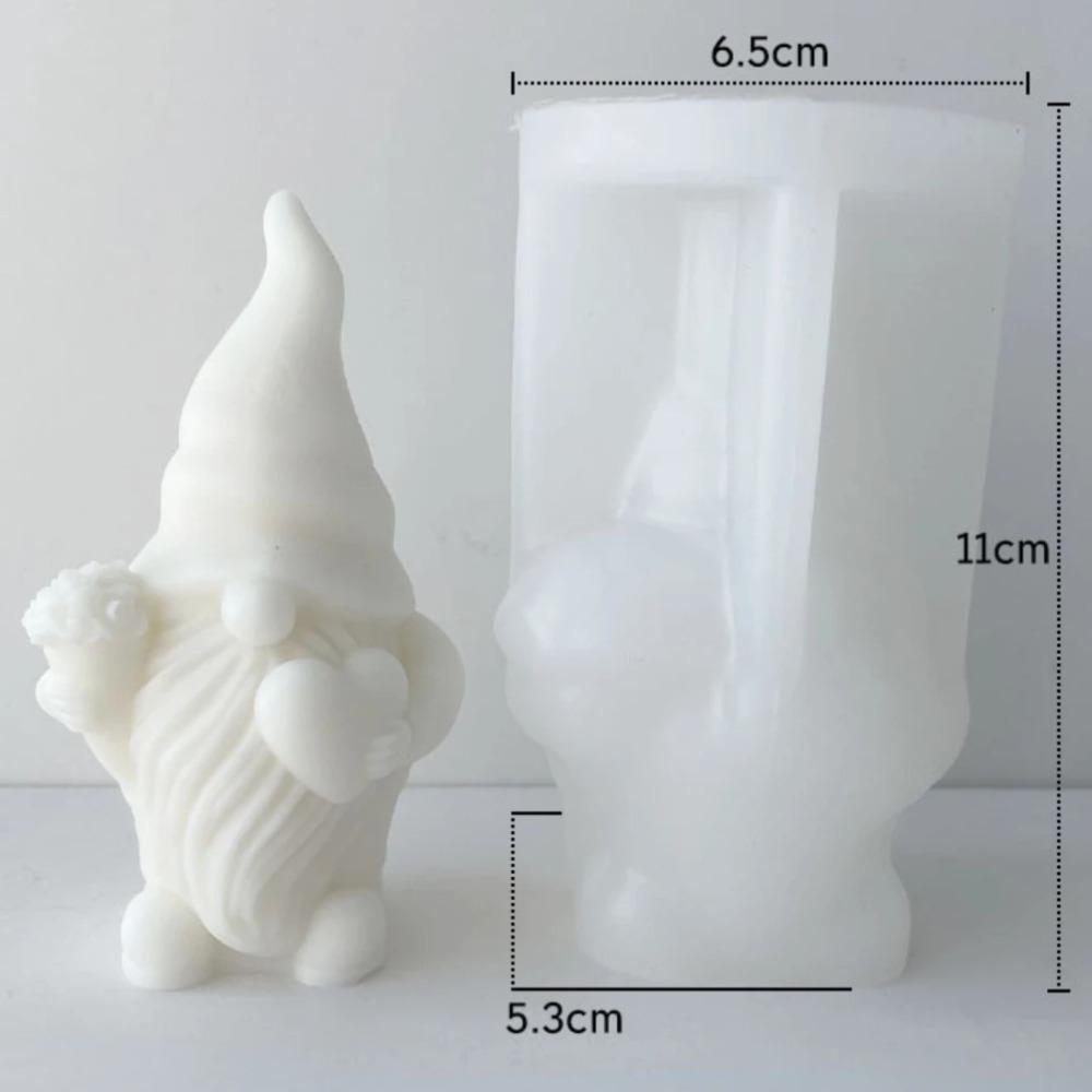 Санта-Клаус, держащий в руке свечу LOVE, силиконовая форма для изготовления гипсового гнома Love, домашний декор для рождественской вечеринки, подарки ручной работы