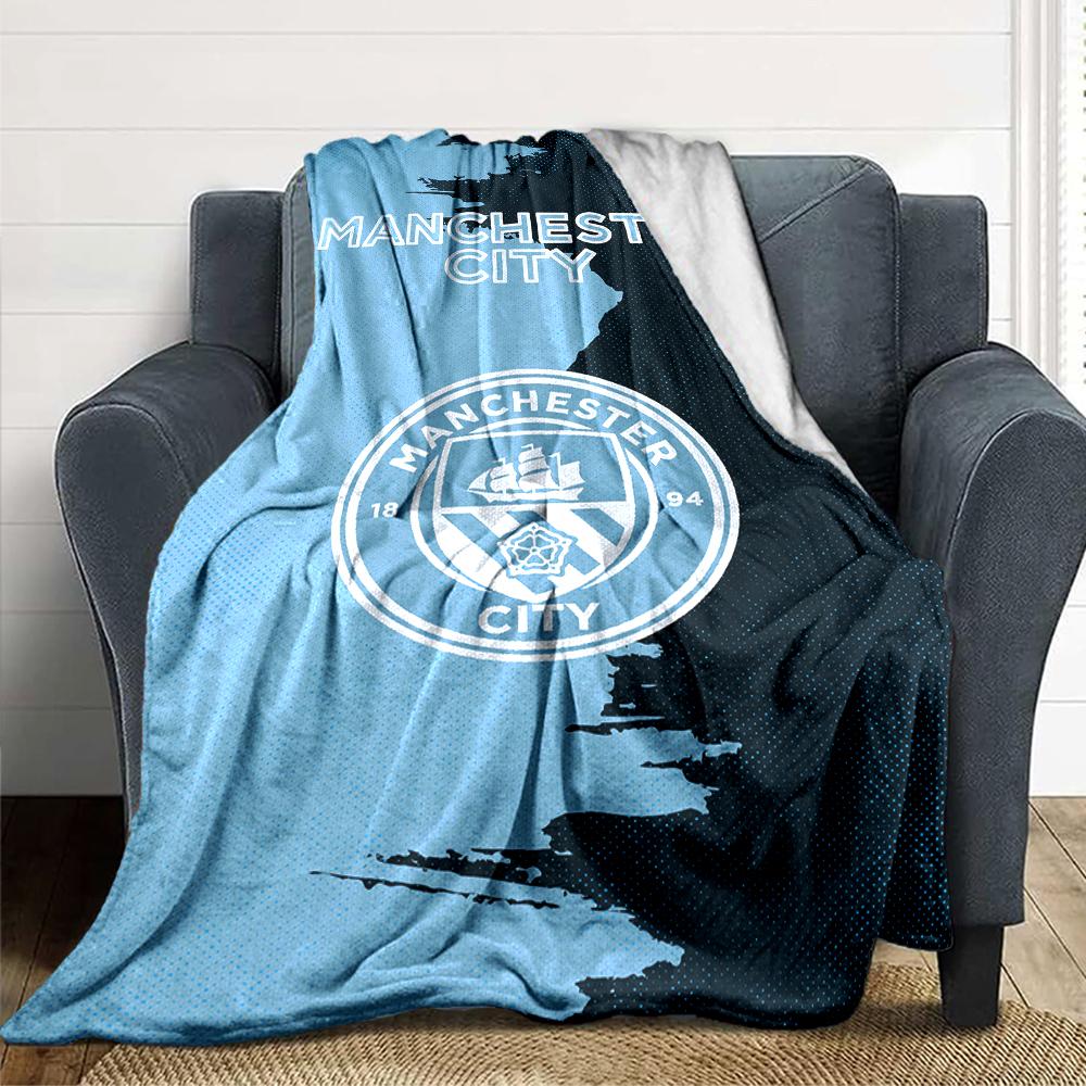 Manchester City Crest Blankets Flannel Printed Breathable Warm Throw Blanket for Home Office Bedspreads 0708a9