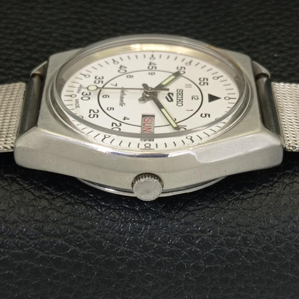 Seiko 5 АВТОМАТИЧЕСКИЕ 6309A ЯПОНСКИЕ МУЖСКИЕ ВИНТАЖНЫЕ ЧАСЫ С БЕЛЫМ ЦИФЕРБЛАТОМ a701511-5 R206b-a701511