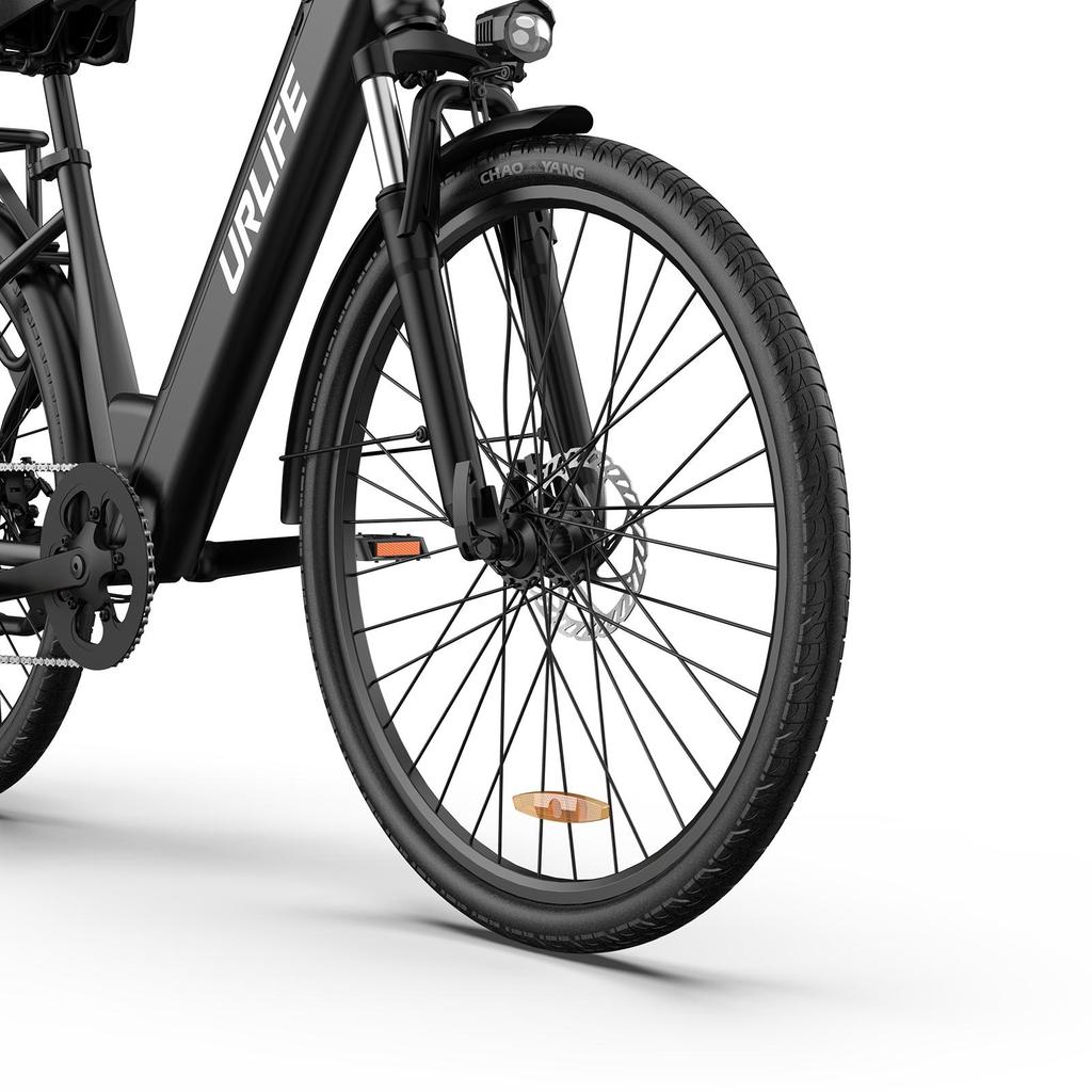 URLIFE E26 Urban Commuting E-Bike With TowSeat 36V13Ah Battery 350W Motor Eiectric Bike 26 Inch City Fat Tire Electric Bicycle