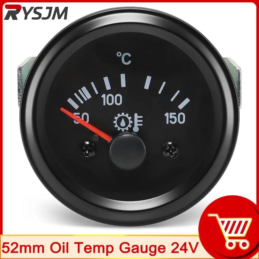 12V 24V 52mm Voltmeter Auto Volts Car Gauge 2" Volt Meters Instrument Voltage  Water Temp Gauge 150 Celsius Oil Temp Gauge Press