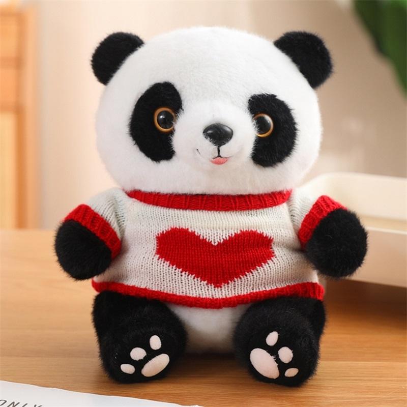 Новейшая плюшевая игрушка-свитер Панда Детская игрушка Украшение для дома Милая игрушка-панда Подарки для девочек Мягкие игрушки Кукла-панда Рабочий компаньон