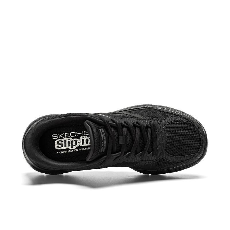 Skechers Слипоны Мужские Полностью Черные Низкие Беговые Кроссовки 232767-BBK