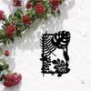 Железное Настенное Искусство с Тропическими Листьями Черный Металлический Декор для Современного Фермерского Дома, Рустикального, Бохо Дома Прямоугольная Рамка 11,8x7,9 Дюйма