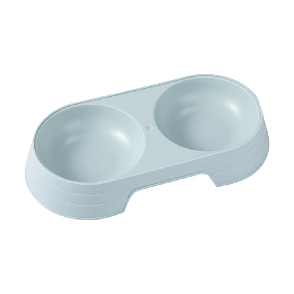 Pet Double Bowl Concise Candy Color One Bowl Purpose Pet Bowl