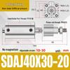 Adjustable Stroke Pneumatic Thin Cylinder - Piston Rod Sizes: 16/20/25/32/40/63