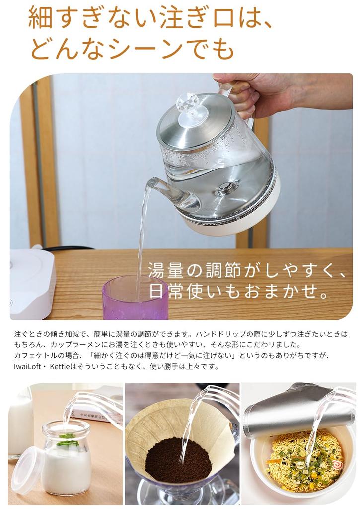 IwaiLoft Электрическая термостойкая стеклянная LED-подсветка для кафе, электрическая, температура, быстрый автоматический нагрев воды, кофе, стакан для купания, кипячение воды, пустой