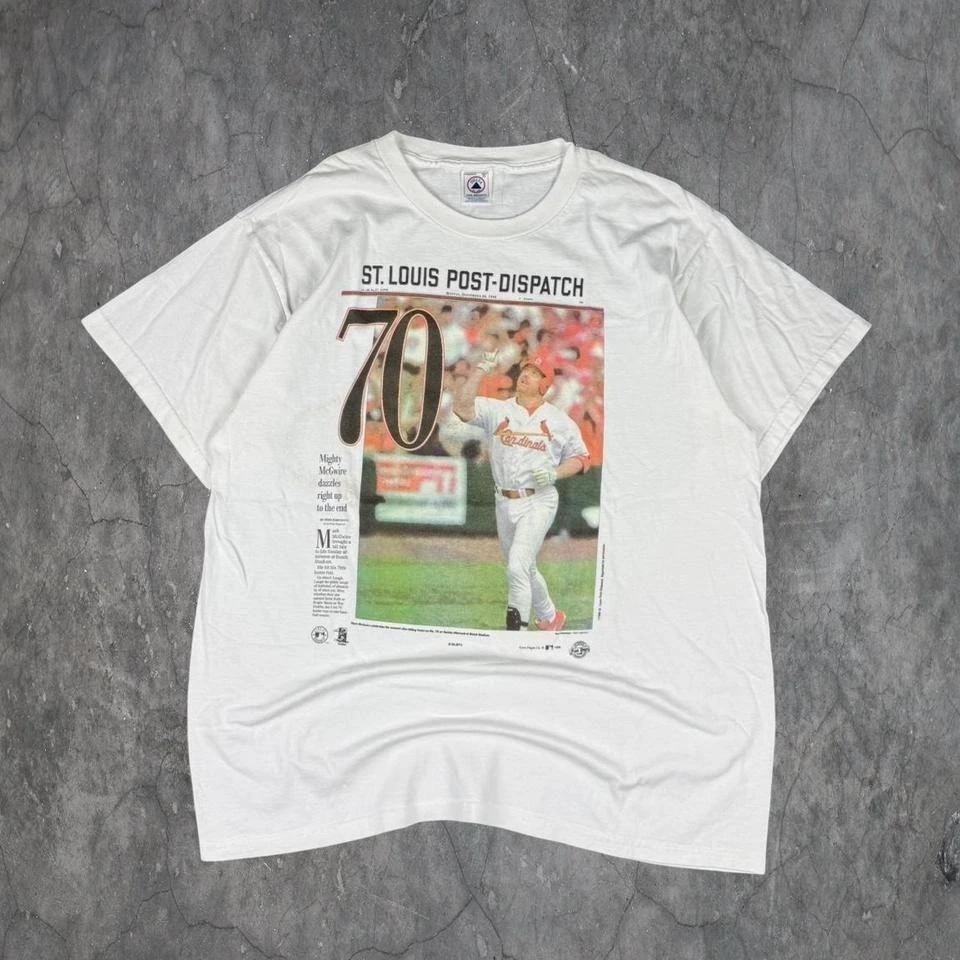 1998 St. Louis Cardinals Mark McGwire 70th Home Run t-shirt Mens Size XL