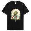 Cute Cottagecore T-shirts Aesthetic Frog Playing Banjo On Mushroom T Shirt Unisex Cotton Graphic TShirt Unisex Clothing Oversized