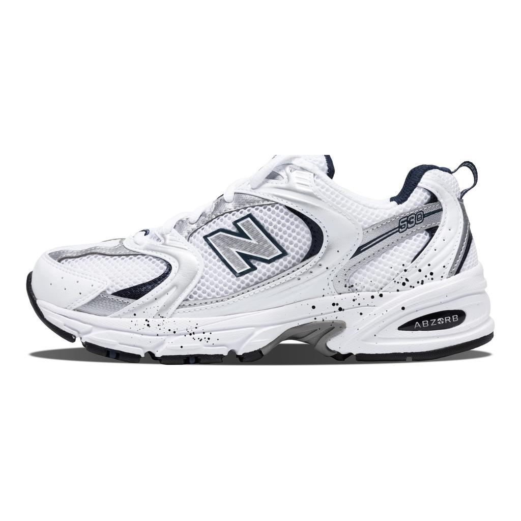 New Balance NB 530 Нескользящие, Износостойкие, Дышащие Низкие Беговые Кроссовки Унисекс Серебристые MR530SG(Команда348-)