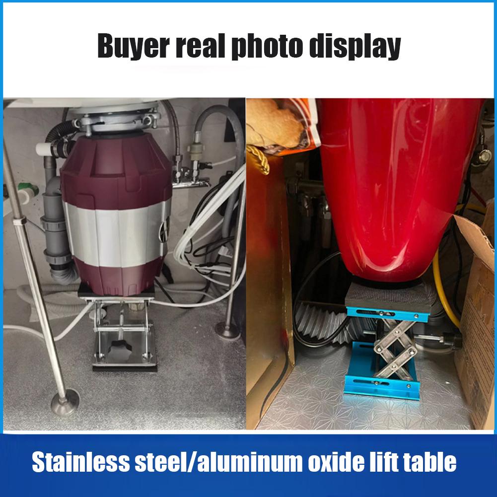 Manual Laboratory Table Lift Stainless Steel Mini Scissor Lift Jack Corrosion Resistant for Industrial Production Building Decor