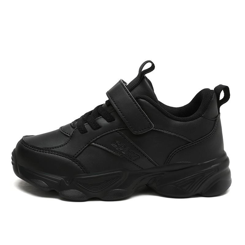 Kids Lightweight Breathable Mesh Running Shoes Boys Girls Black White Casual Sneakers