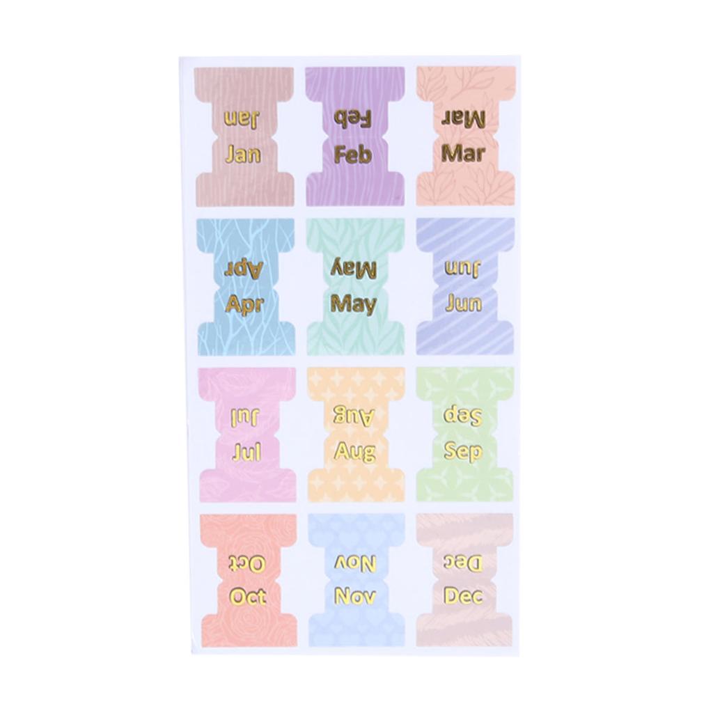 10 Sheet Index Label Paster Bookmark Stickers Easy Read Book Tabs Gold Stamping Tabs for Office School Notbook Journal Study Reading