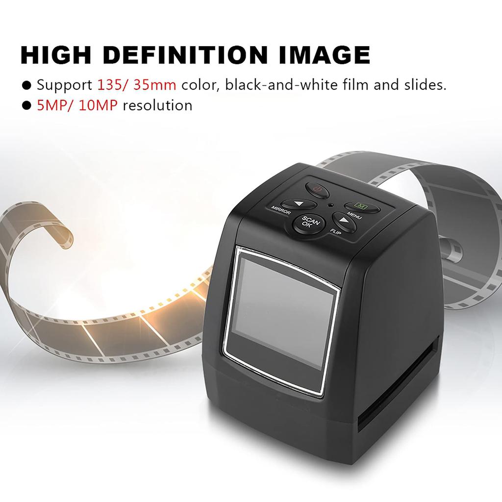 Film inch TFT LCD Screen Support Black and White Film and Negative Film Scanner Scanner, 2.36 5MP/10MP Resolution, 135/35mm Color, Slide,