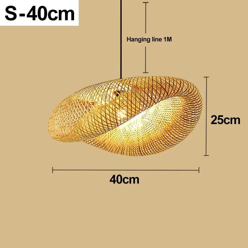 Светодиодная подвесная лампа, потолочная люстра, плетеные светильники из бамбука для гостиной, столовой, абажур из ротанга ручной работы в современном искусстве для ресторана
