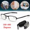 Очки для чтения женские/мужские складные, 1 шт., +100-+400, очки с увеличительным стеклом из смолы, прочность очков, ручная работа