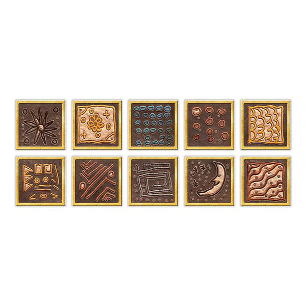 PVC Self-adhesive Sticker Waterproof DIY Tile Sticker Furniture Bathroom Kitchen Wall Stickers Removable Tile Stickers