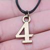 Колье 45 см Кожаная цепочка Бирки с большими цифрами Винтажные материалы для ювелирных изделий QN052