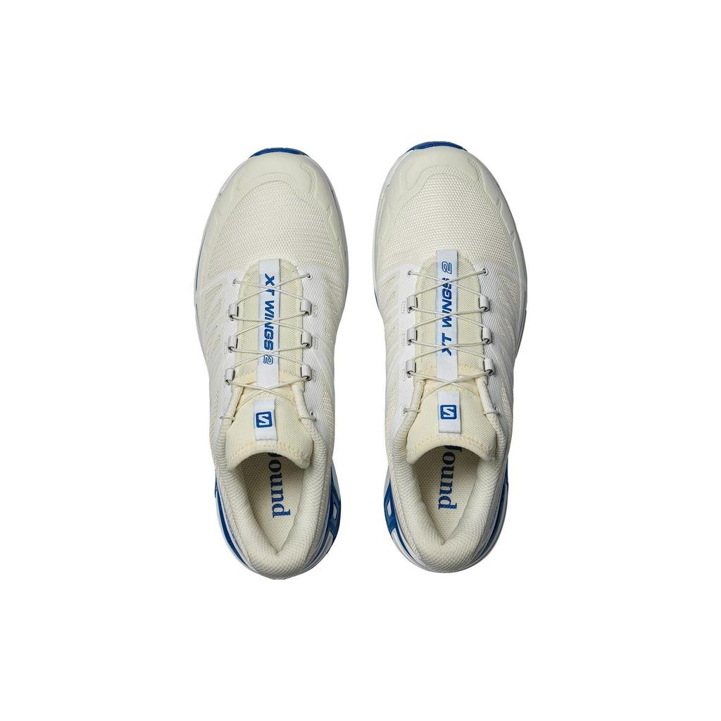 SALOMON Jjjound X Xt-Wings 2 Коллаборация Сетка Синтетическая кожа Низкий верх Повседневные Кроссовки для трейлраннинга Унисекс кроссовки Белый Синий 472548