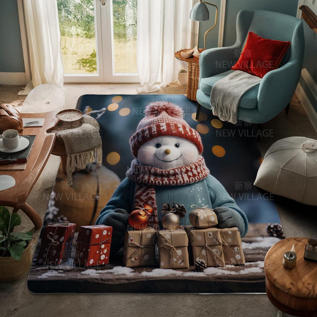 Ковер у входа в дом Домашний коврик у двери Гостиная Ванная Комната Ноги ванная комната Нескользящие коврики с водопоглощением для ванной Счастливого Рождества зима