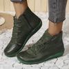 Women Boots  35-43 Autumn Winter Ankle Flat Shoes Short Boots Lace Up Warm Retro Booties  Botas Non-slip Shoes