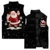 Ladies' Casual And Fashionable Sleeveless Vest Christmas Printed Cotton Jacket
