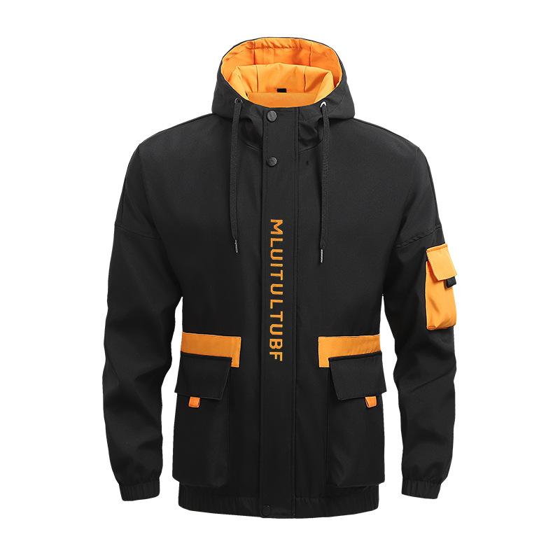 Hooded Jacket for Men Jacket Men's Windbreakers Zipper Coats Spring Autumn Slim Cargo Jackets Male Casual Sportswear