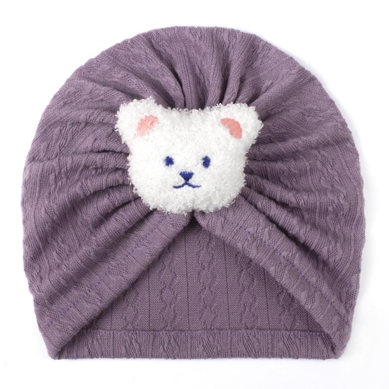 Spring New Children's Soft and Comfortable Pullover Hat, Baby Cute Bear Headscarf Hat, Baby Hat