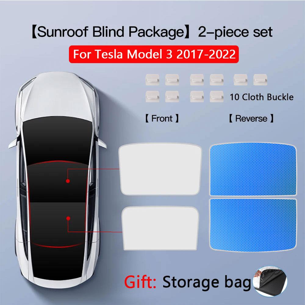 Солнцезащитные шторки для Tesla Model 3 Люк на крыше Highland 2024 Model Y 2017-24 Пряжка из ледяной ткани Солнцезащитное стекло Передний задний люк Аксессуар