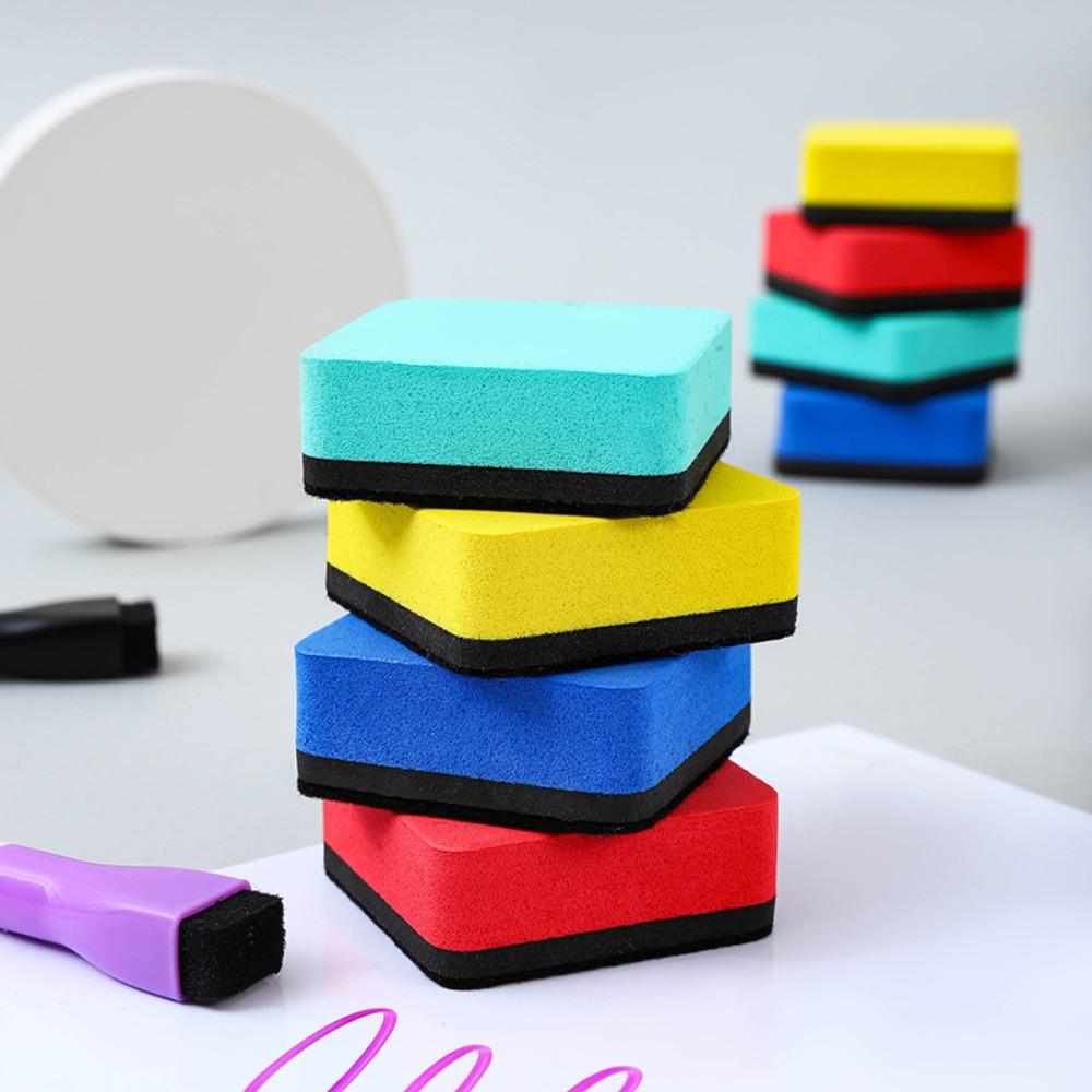 2pcs Square Chalkboard Cleansers EVA Felt Marker Cleaner Durable Blackboard Wipe  Meeting Room