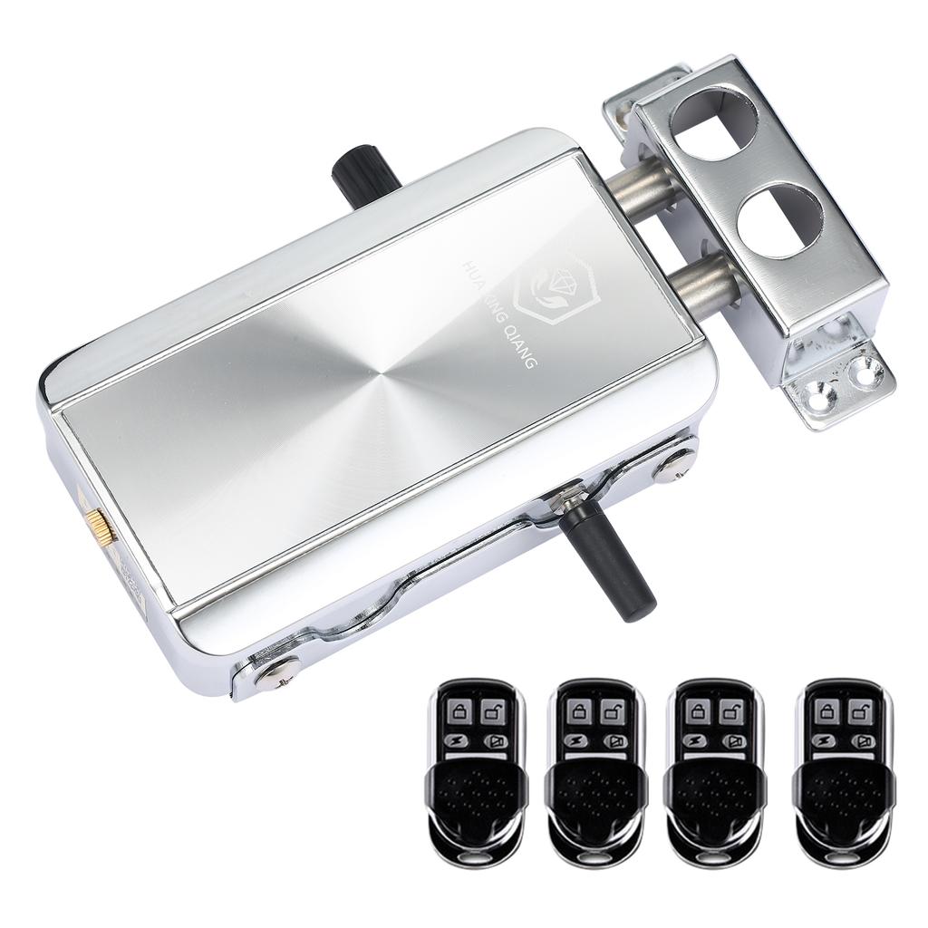 Home Door Lock Kit Remote Control Keyless Entry Electronic Lock Silent Version Smart Wireless