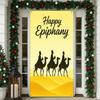 IVN Three Kings Day Epiphany Door Cover 71 x 35 Inches Front Door Banner Camel Scene Religious Holiday Decor Indoor And Outdoor