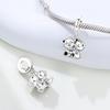 Orstarry 925 Silver Little Bear Pendant Beads Charm Bracelet Jewelry DIY Gifts for Party Animal Lovers