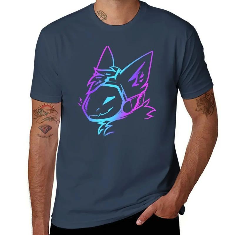 Groovy Protogen Bust Lineart T-Shirt Tees Graphic T Shirts Clothing for Men Shirt